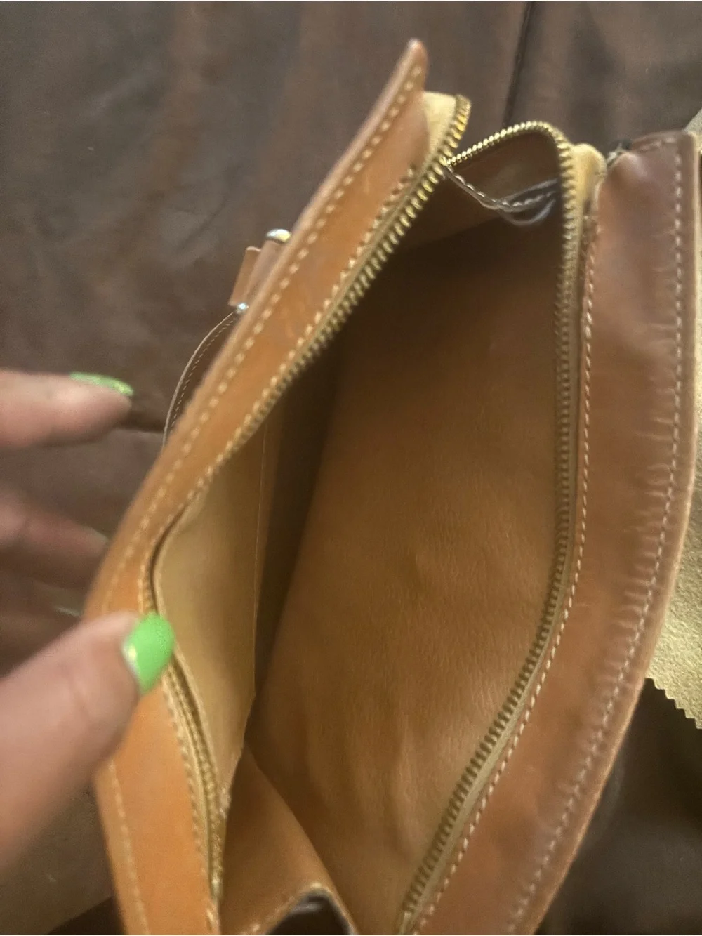Celine Brown and Tan Coated Canvas Satchel